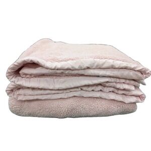 King Shabby Chic 2 Ply Light Pink Quilt Blanket